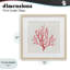 Branche de corail rose discret, impression sous verre, design par Janet Tava-1132057840-1132057842