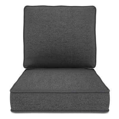 Outdoor Deep Seat Cushion, 23" X 24" X 4" High-Density Foam Patio Chair Cushion, Water-Repellent & UV-Resistant Olefin Fabric Cushion For Chair, Sofa, Loveseat, Patio Furniture