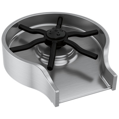 Metal Brushed Nickel Glass Rinser for Kitchen Sink, Cup Washer for Sink, Bottle Washer, Arctic Stainless