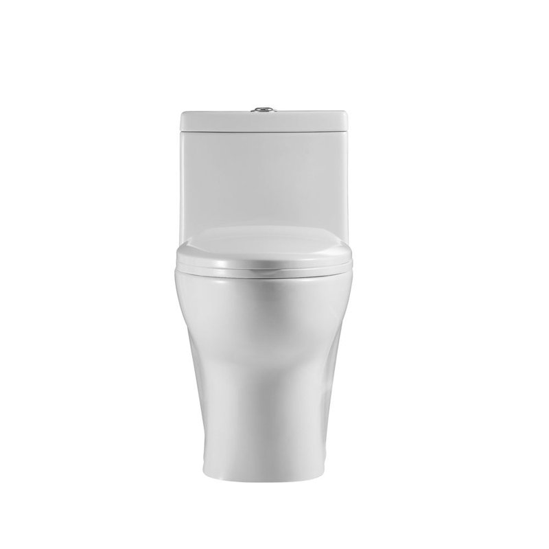 Kingsman Hardware 1.2 Gallons GPF Elongated Floor Mounted One-Piece Toilet (Seat Included)
