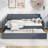 Twin Size Upholstery DayBed with Trundle &amp; USB Charging - No Box Spring Needed, Durable Frame
