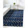 Glam Navy Blue Gold Area Rug