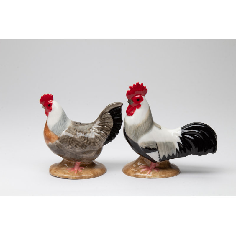 Ensemble 2 pièces coq et poule Cosmos cadeaux coq et poule