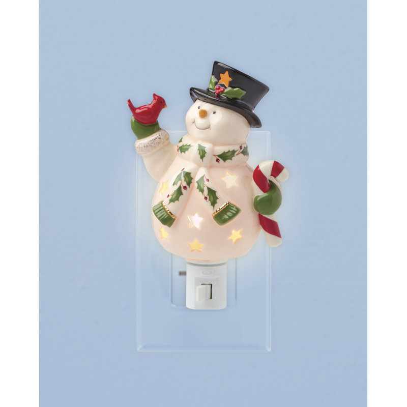 Veilleuse bonhomme de neige Happy Holly Days