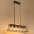 5-Light Linear Vintage Rectangle  Pendant Chandelier-1642916356