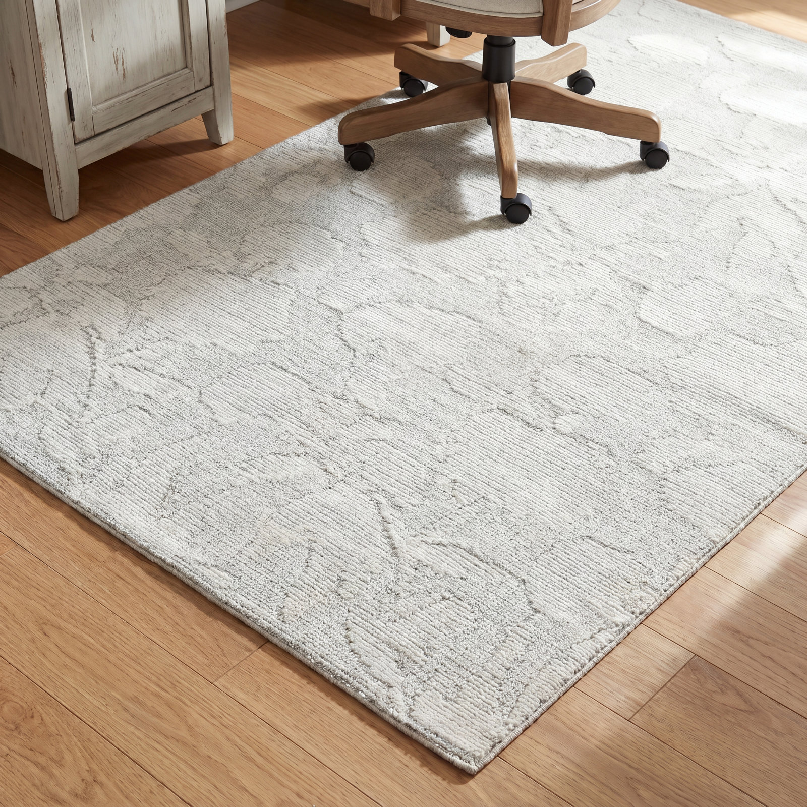 Louella Hand-Loomed Floral Wool Rug, Rectangle 5' x 8'