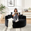 Siège-lit en chenille de 55 po de hauteur, sans assemblage, pour salon, chambre à coucher, salon, chaise avec coussin de projection, longueur 55 po, assemblage requis, vivant, avec fonctionnalité