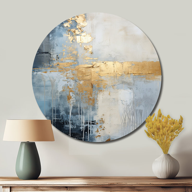 Danita - paysages d'art rond en métal, H 16 po x l 16 po