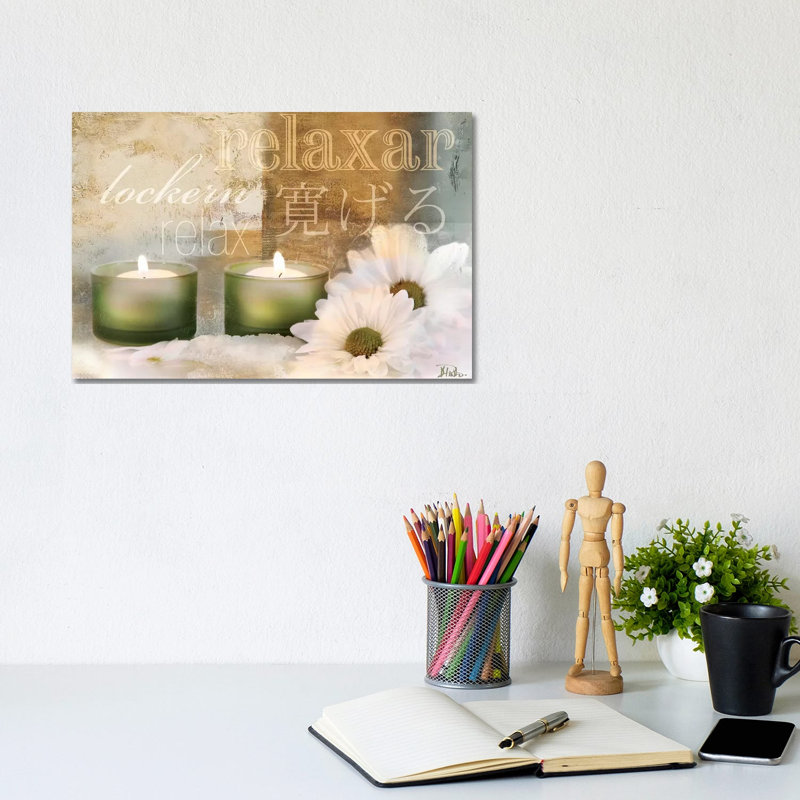 "Relaxation I" par Patricia Pinto, impression d’art graphique, Pas de tapis, Toile tendue, H 8 po x l 12 po x P 0,75 po