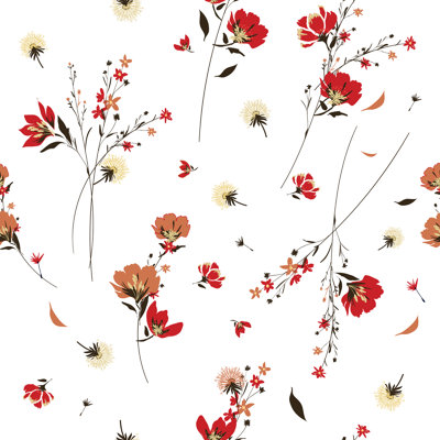 Muski Peel & Stick Floral Roll