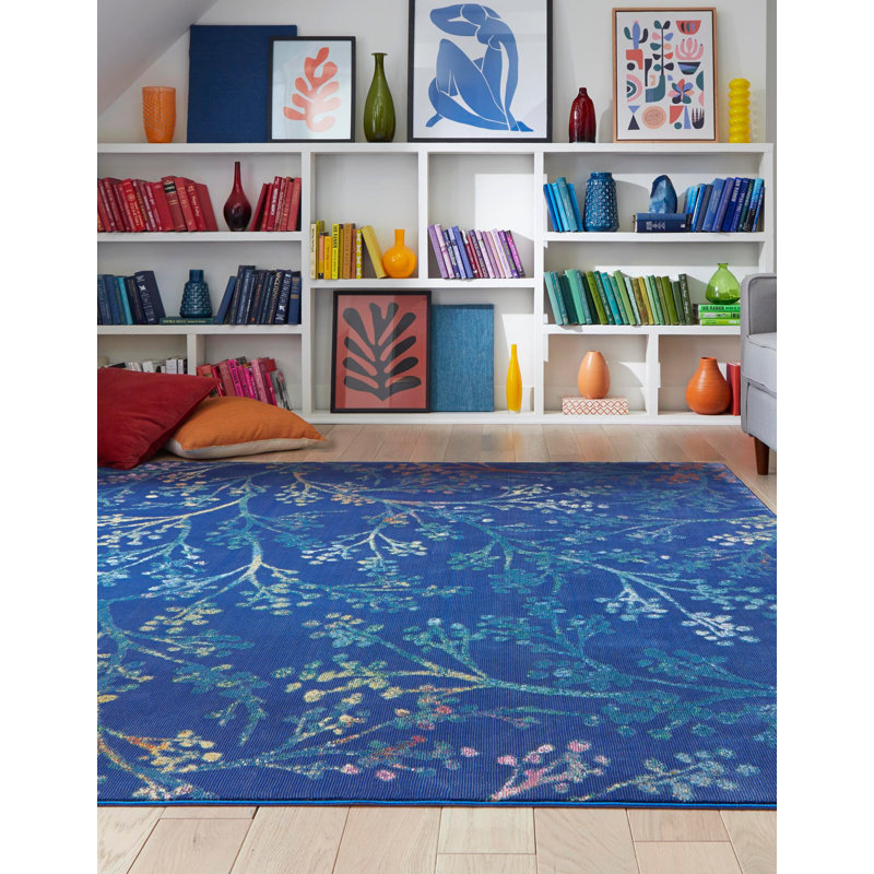 Floral Indoor Rug, Square 10'