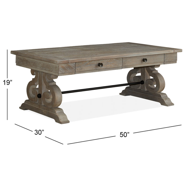 Ellenton Solid Wood Single Coffee Table, Dove Tail Gray