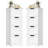 2-Piece 11.8'' W X 32.5'' H X 11.8'' D 4-Drawer Free-Standing Bathroom Linen Cabinet Set, White