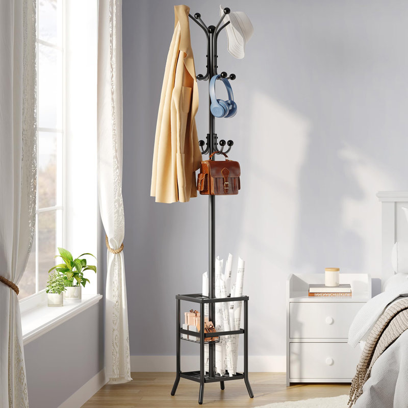 Metal Freestanding Coat Rack, Black