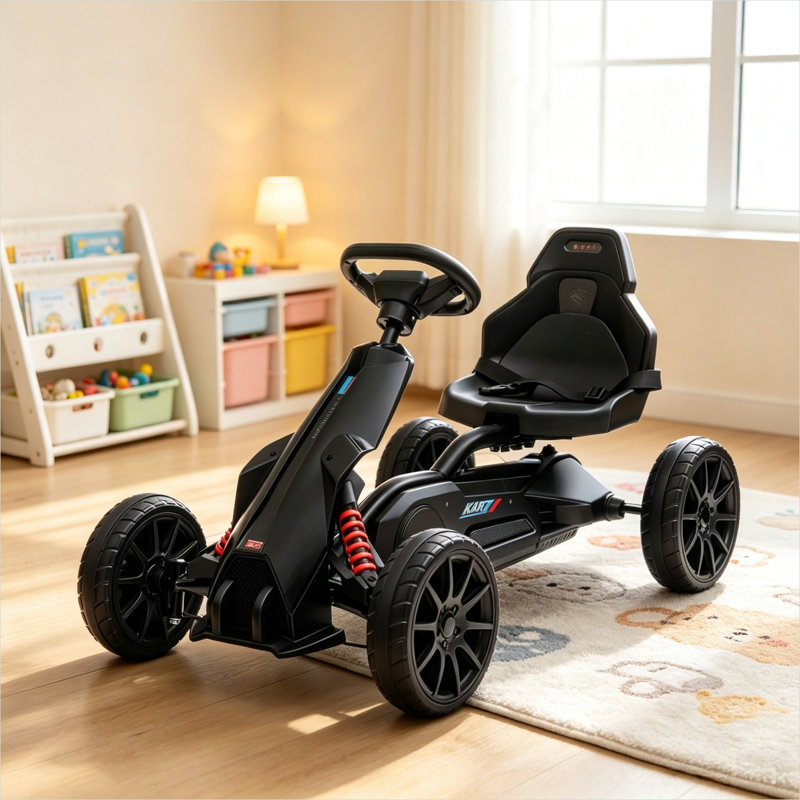 Poussette pour bébé avec design ajustable 39,2 x 22,8 x 23 po, fini noir mat