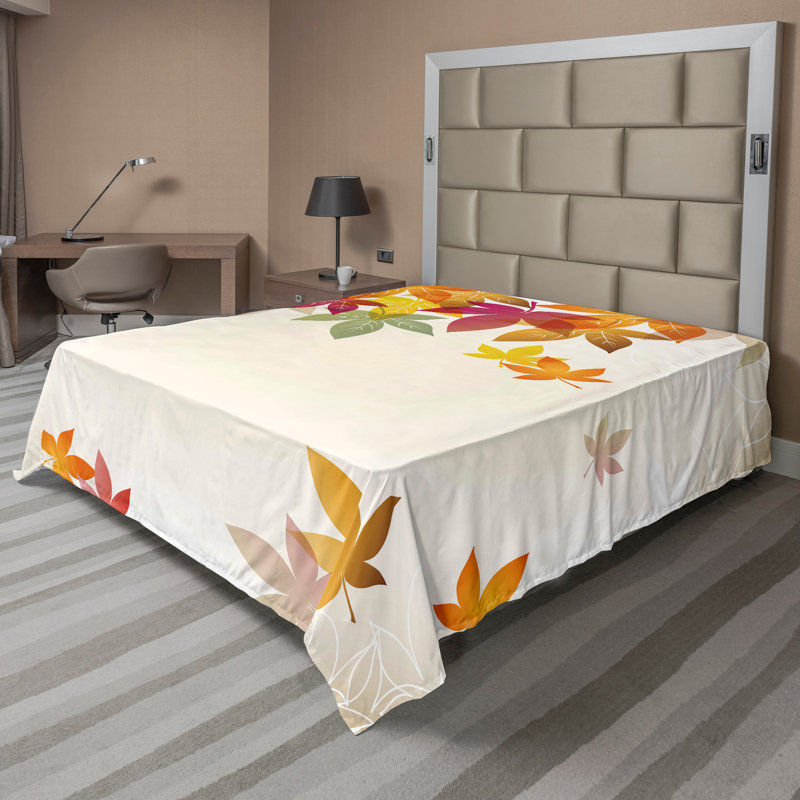 Multicolore Ambesonne, Drap plat pour très grand lit californien