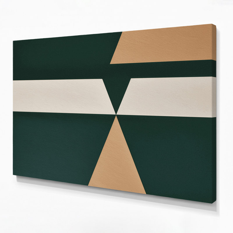 Minimalisme 53, art mural sur toile verte, H 12 po x l 18 po