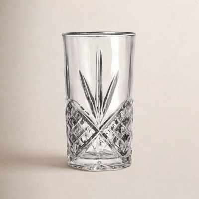 Dublin Crystal Gold Rim Highball Glass 12oz