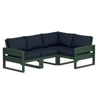 Ensemble de conversation d'extérieur pour 3 personnes avec coussins POLYWOOD Eastport