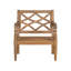 Ensemble de conversation 4 pièces avec coussins, ensemble de conversation d'extérieur en bois d'acacia