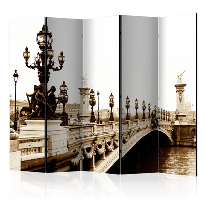 Nigol 172cm H Solid Wood Folding Room Divider