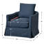 Fauteuil demi-tonneau pivotant rembourré de 32 po de largeur-270538739