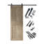Porte de grange 4-en-1 fini et non assemblée avec garde-boue 4-en-1 Homacer Classic de 26 po x 84 po Homacer Classic-116858232