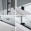 Porte de douche coulissante simple à trois panneaux l 68 à 72 po x H 76 po avec verre trempé transparent de 3/8 po (10 mm), accessoires en acier inoxydable-51392860