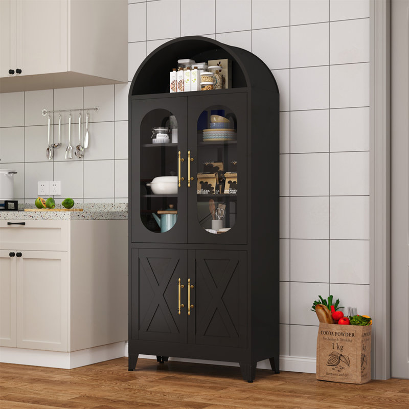 Armoire 2 portes en métal de style moderne, Noir
