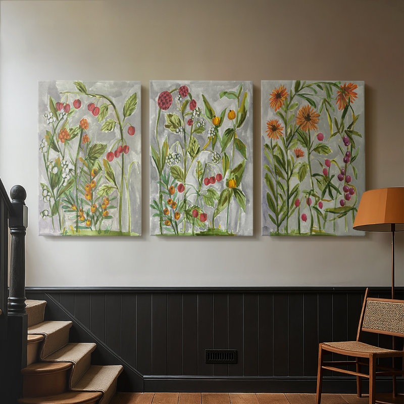 Dear Nature I  -Custom Wrapped Gallery Canvas - 3 Pieces