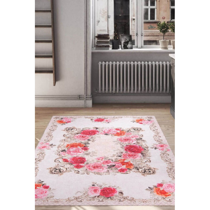 Tapis beige Ottilie, Rectangle 4 pi 8 po x 6 pi 3 po