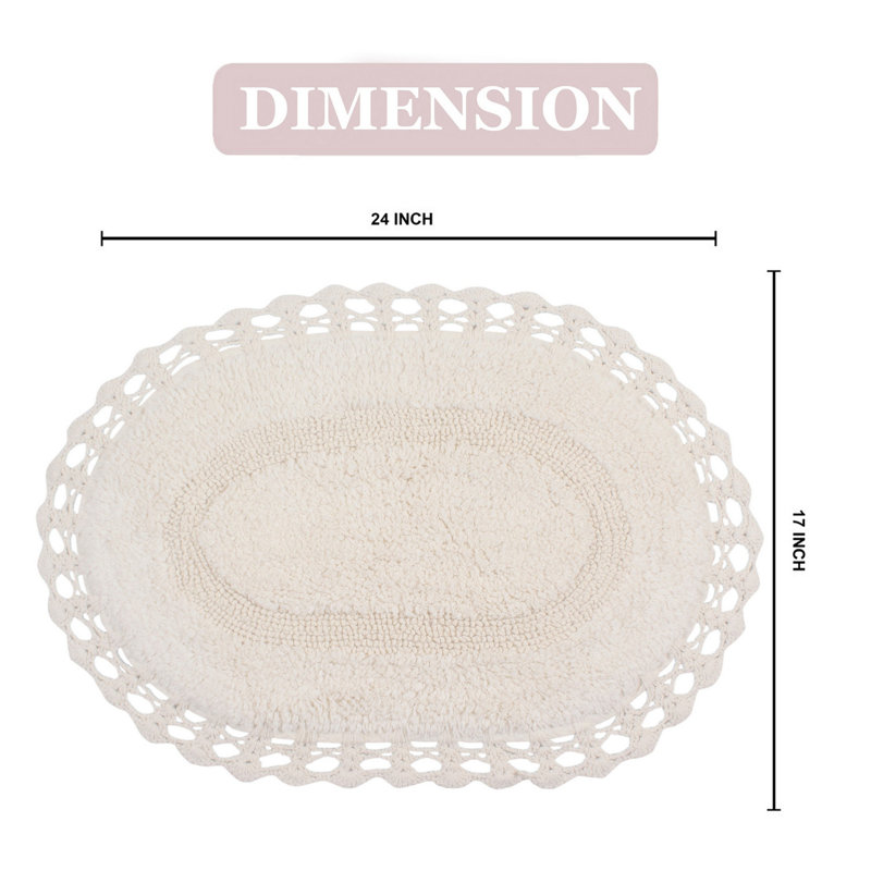 Tapis de bain doux, Ivoire, l 17 po x L 24 po