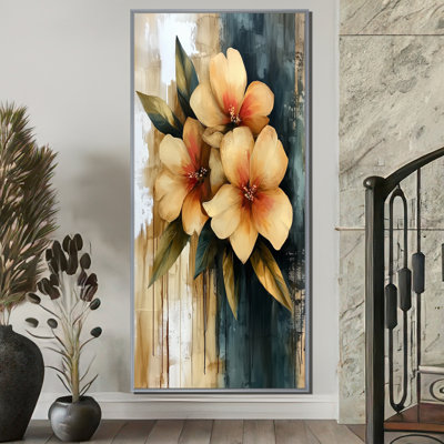 «Vibrant Countryside Flowers Bouquet», art mural fleurs