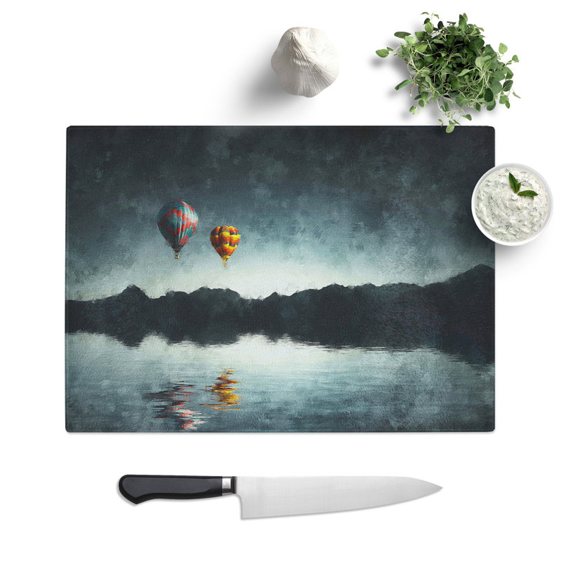 Hot Air Balloons Vol.2 Painting Chopping Board, 0.4cm H x 20cm W x 28.5cm L