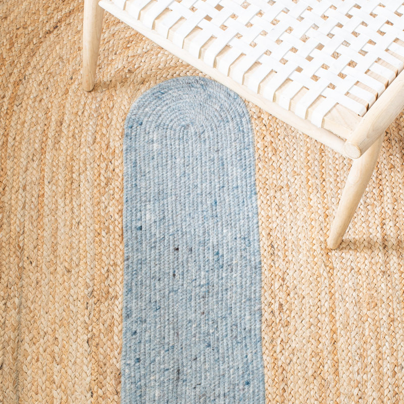 Manley Hand Woven Jute/Wool/Cotton Rug in Gold, Oval 4' x 6'