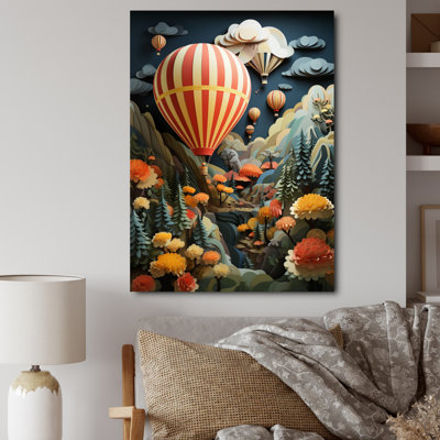 «Estiva Coral Hot Air Ballon II», reproduction sur toile
