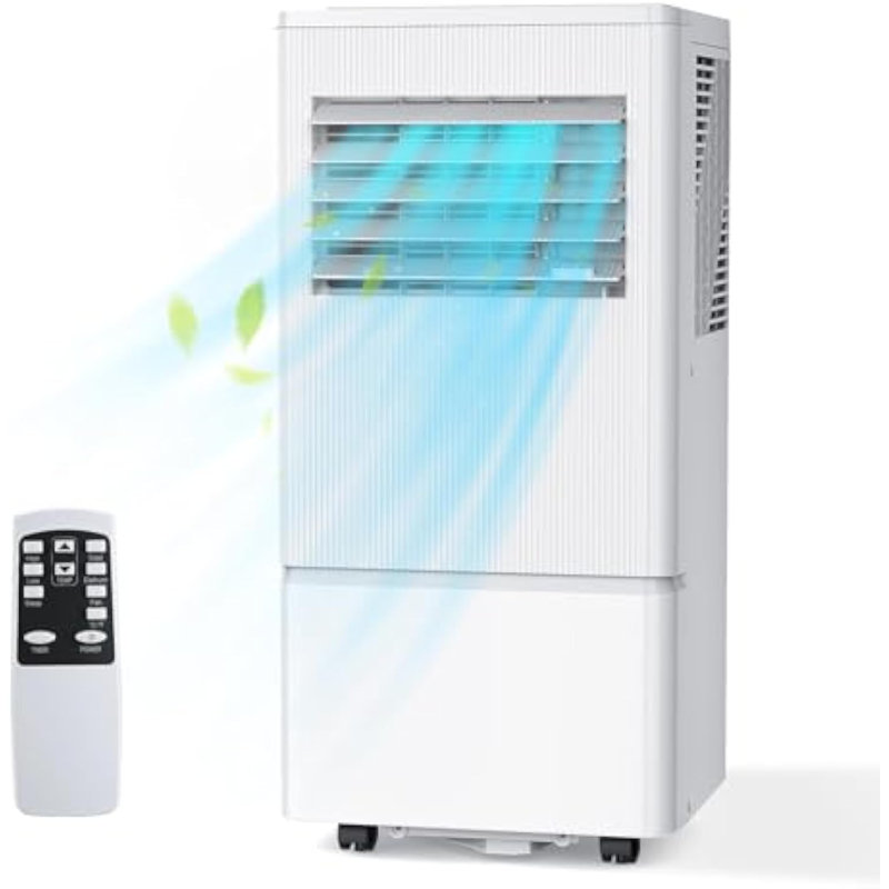 Climatiseur portatif et déshumidificateur 10 000 BTU Ecotronic, télécommande, minuterie, blanc