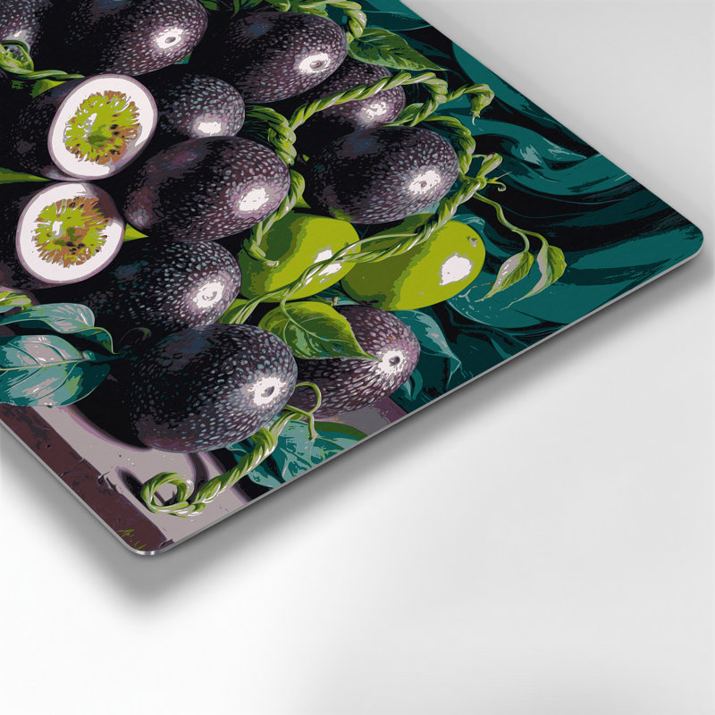 «Fruit Granadilla», art mural en métal gris, H 20 po x l 24 po