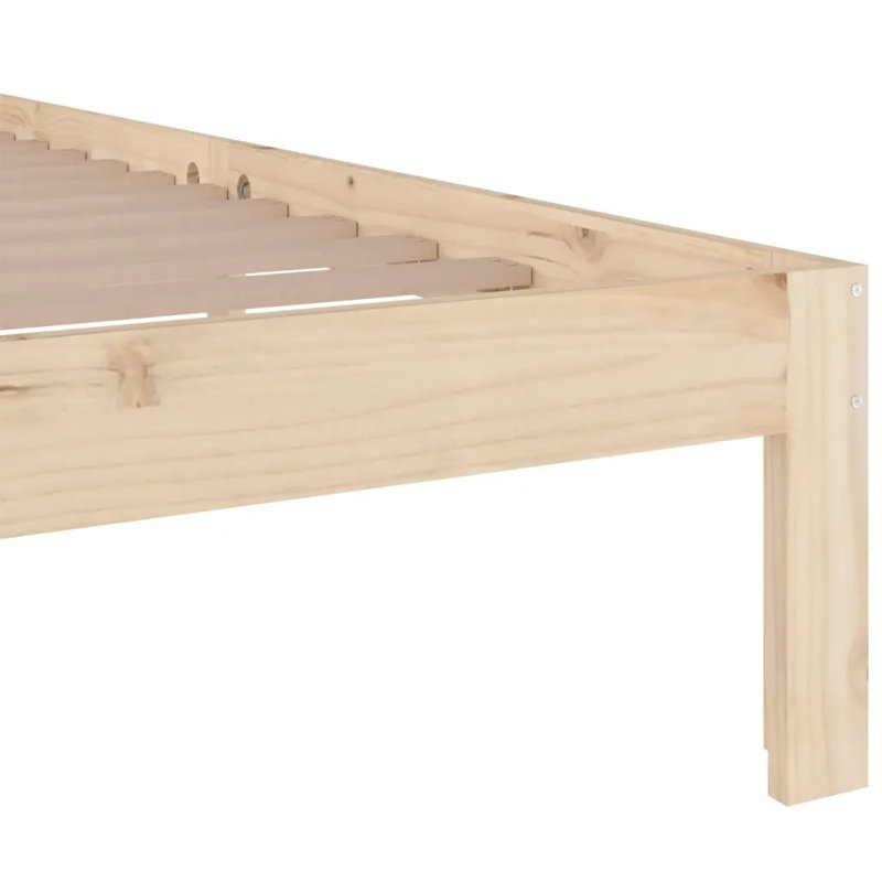 Jaicey Solid Wood Bed, Super King (6'), Natural
