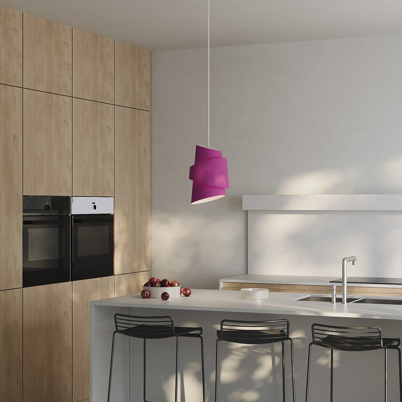 Croissant Pendant Light, White, Cobalt