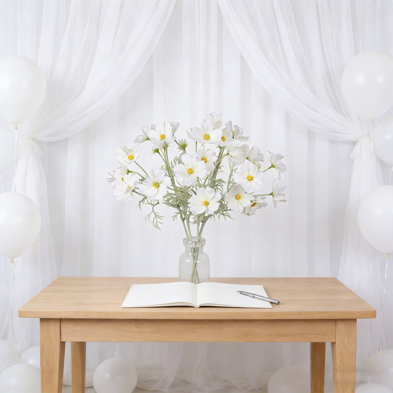 Fleurs artificielles marguerites artificielles 4PCS Fleurs artificielles 23,6 po, Blanc
