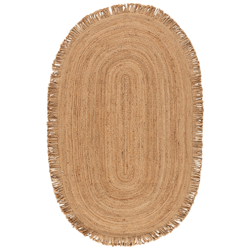 Galey Handmade Jute Rug, Oval 5' x 8'