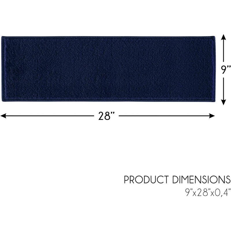Tapis d'escalier bleu marine antidérapant