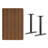 Jarreth 30'' x 42'' Rectangular Laminate Table Top with 5'' x 22'' Table Height Bases-164422500-164422522