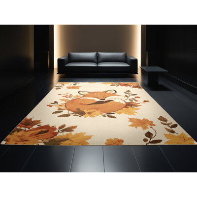 Tapis beige moderne lavable à la machine Ritner