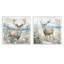 Ensemble de 2 cerfs charmants en hiver-1269182404-1269182459