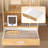Solid Wood Cat House with Hidden Wire Duct & Integrated Litter Box