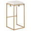 Ensemble de 2 tabourets à coussin capitonné beige et doré Soccoro