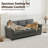 83" W Wide 3-Seater Upholstered Sofa Faux Leather Rolled Arms Couch-908981387