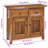 vidaXL Sideboard, Storage Cabinet with 2 Drawers 2 Doors, Solid Mahogany wood, 29.5''x11.8''x26''